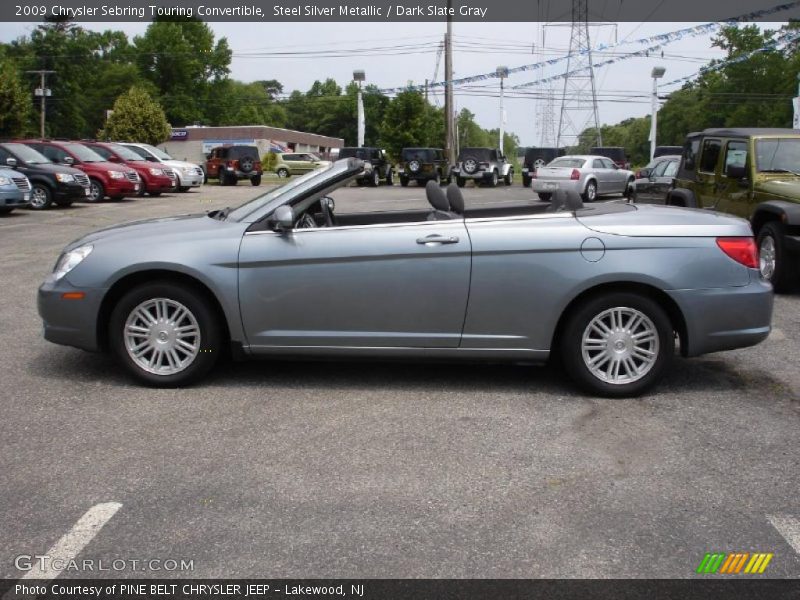 Steel Silver Metallic / Dark Slate Gray 2009 Chrysler Sebring Touring Convertible