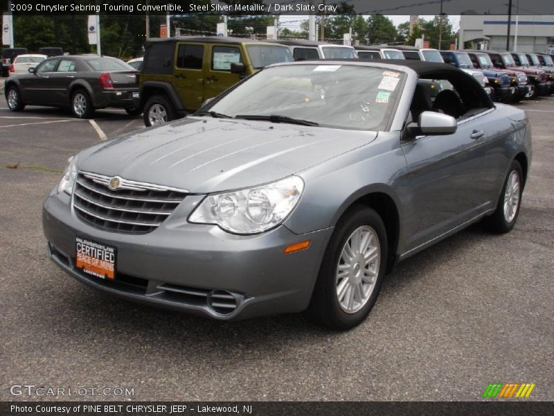 Steel Silver Metallic / Dark Slate Gray 2009 Chrysler Sebring Touring Convertible