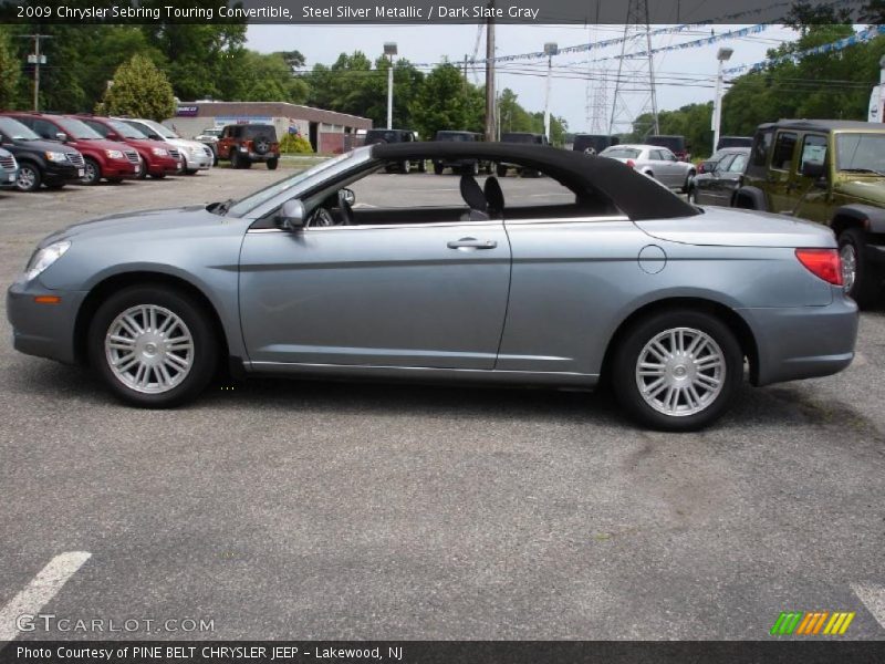 Steel Silver Metallic / Dark Slate Gray 2009 Chrysler Sebring Touring Convertible