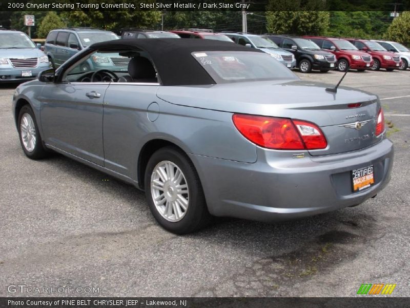 Steel Silver Metallic / Dark Slate Gray 2009 Chrysler Sebring Touring Convertible