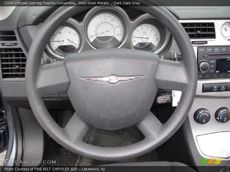 Steel Silver Metallic / Dark Slate Gray 2009 Chrysler Sebring Touring Convertible