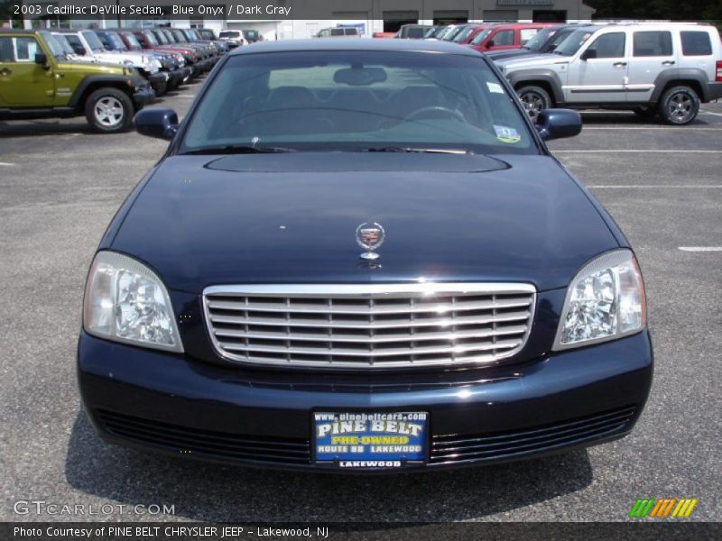 Blue Onyx / Dark Gray 2003 Cadillac DeVille Sedan