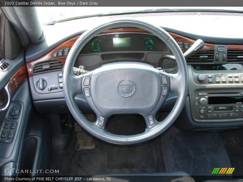 Blue Onyx / Dark Gray 2003 Cadillac DeVille Sedan