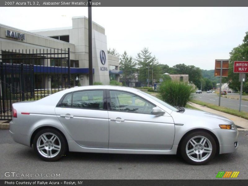 Alabaster Silver Metallic / Taupe 2007 Acura TL 3.2