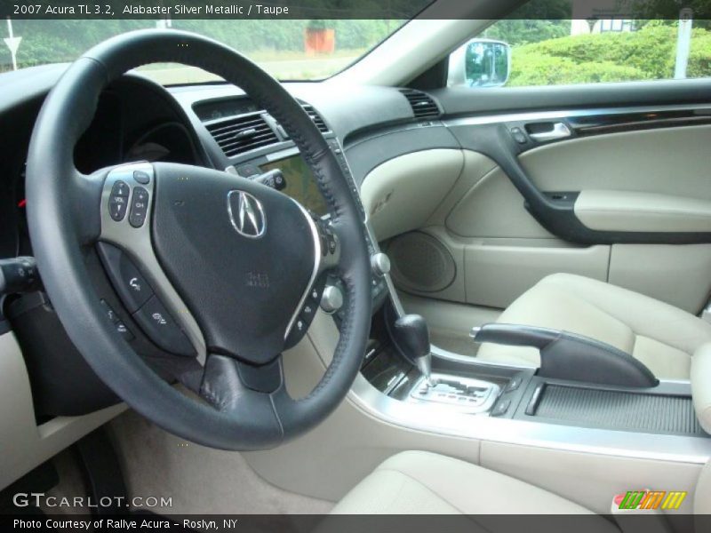 Alabaster Silver Metallic / Taupe 2007 Acura TL 3.2