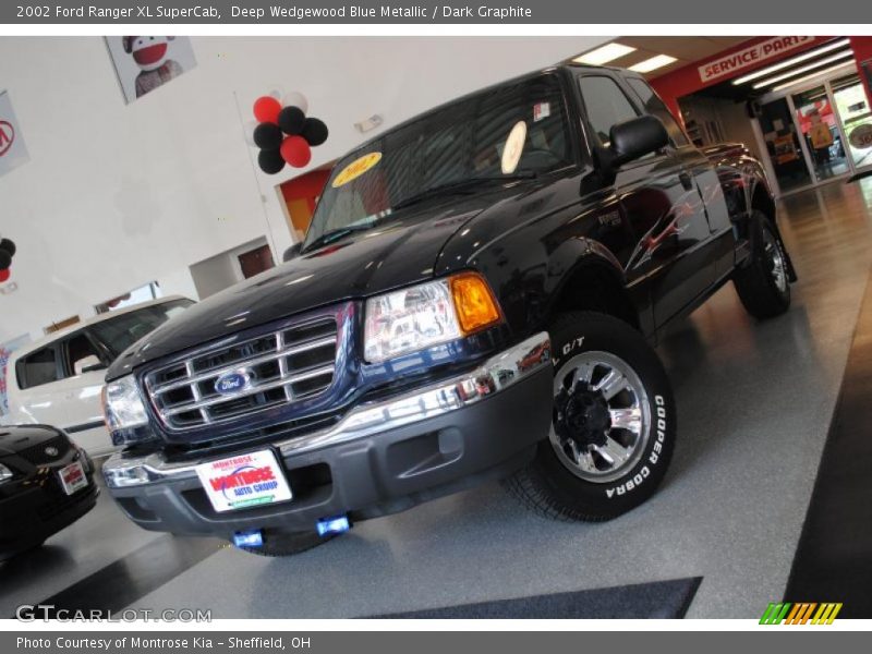 Deep Wedgewood Blue Metallic / Dark Graphite 2002 Ford Ranger XL SuperCab