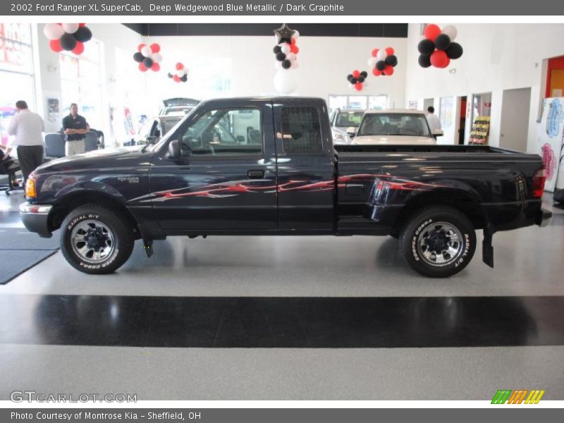 Deep Wedgewood Blue Metallic / Dark Graphite 2002 Ford Ranger XL SuperCab