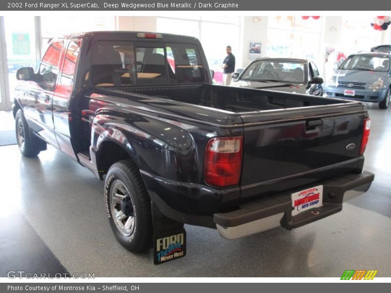 Deep Wedgewood Blue Metallic / Dark Graphite 2002 Ford Ranger XL SuperCab