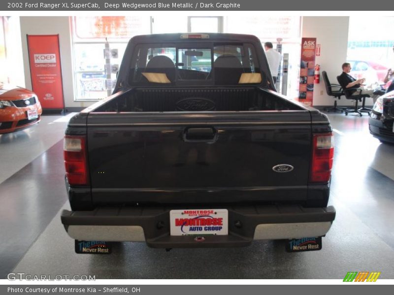 Deep Wedgewood Blue Metallic / Dark Graphite 2002 Ford Ranger XL SuperCab