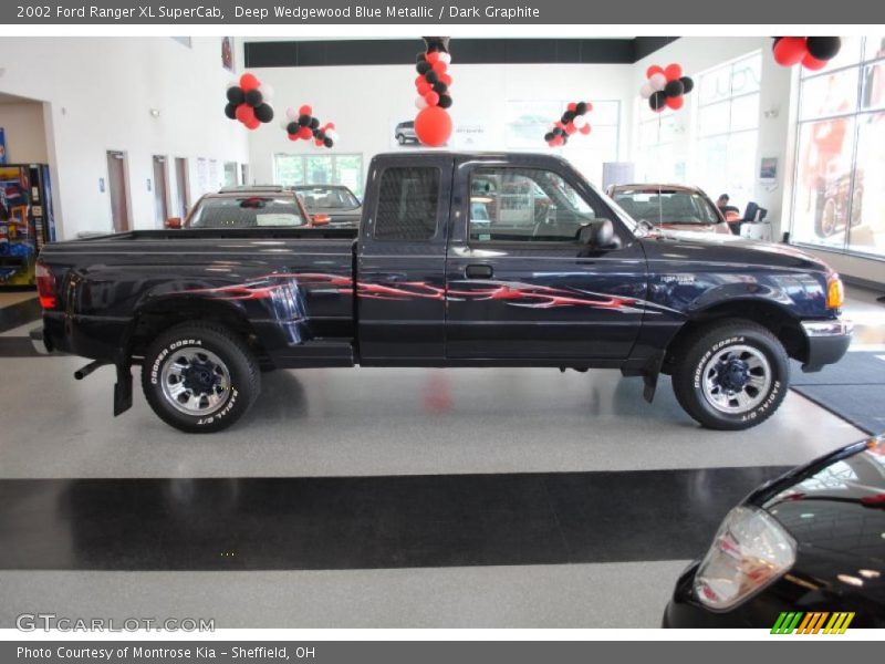 Deep Wedgewood Blue Metallic / Dark Graphite 2002 Ford Ranger XL SuperCab