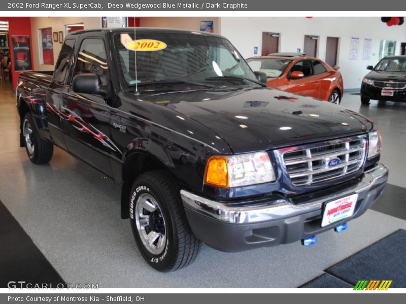 Deep Wedgewood Blue Metallic / Dark Graphite 2002 Ford Ranger XL SuperCab