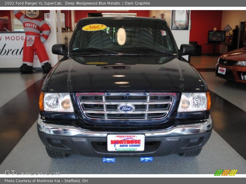 Deep Wedgewood Blue Metallic / Dark Graphite 2002 Ford Ranger XL SuperCab