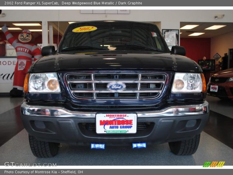 Deep Wedgewood Blue Metallic / Dark Graphite 2002 Ford Ranger XL SuperCab