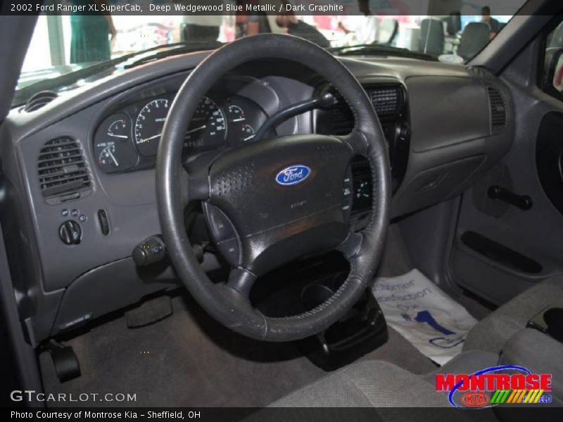 Deep Wedgewood Blue Metallic / Dark Graphite 2002 Ford Ranger XL SuperCab