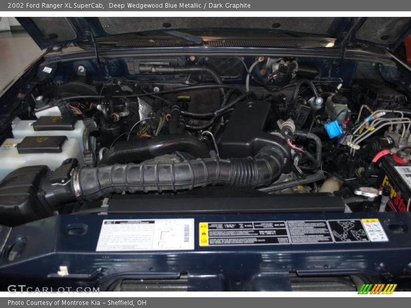 Deep Wedgewood Blue Metallic / Dark Graphite 2002 Ford Ranger XL SuperCab