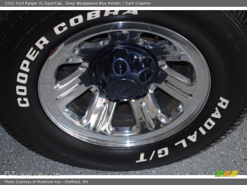 Deep Wedgewood Blue Metallic / Dark Graphite 2002 Ford Ranger XL SuperCab