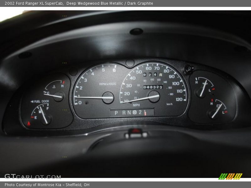 Deep Wedgewood Blue Metallic / Dark Graphite 2002 Ford Ranger XL SuperCab