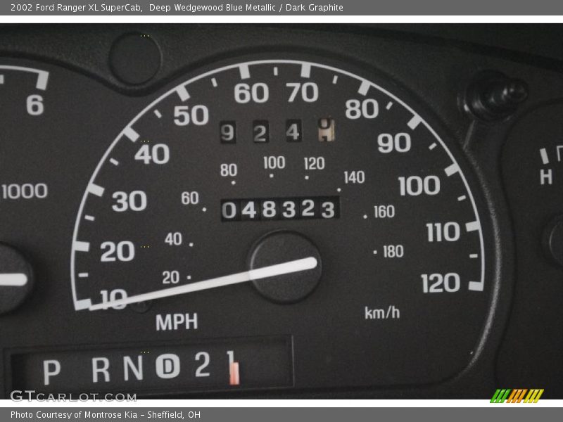 Deep Wedgewood Blue Metallic / Dark Graphite 2002 Ford Ranger XL SuperCab