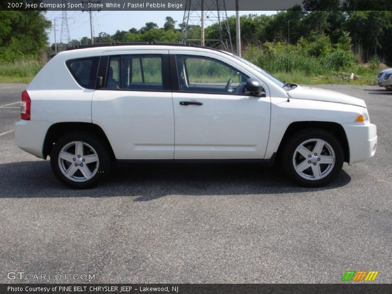 Stone White / Pastel Pebble Beige 2007 Jeep Compass Sport
