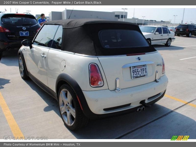 Pepper White / Carbon Black/Black 2007 Mini Cooper S Convertible