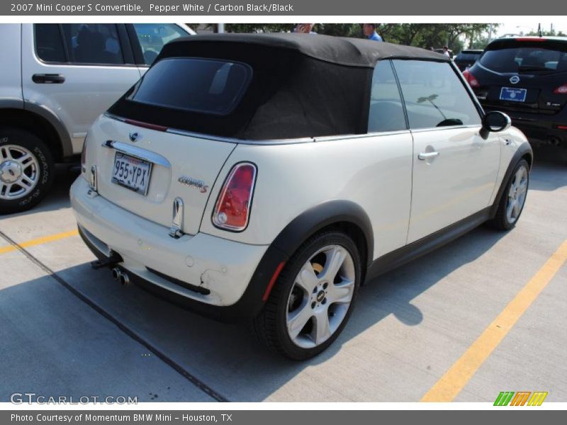 Pepper White / Carbon Black/Black 2007 Mini Cooper S Convertible