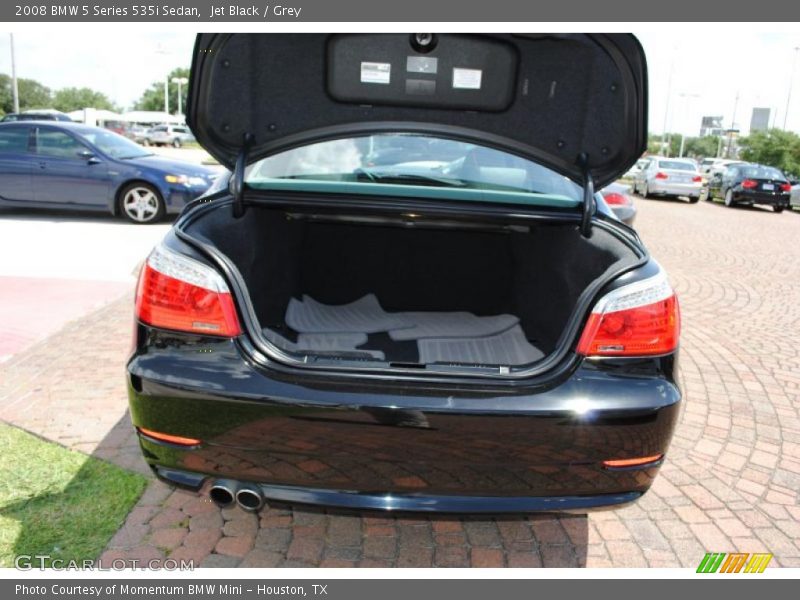 Jet Black / Grey 2008 BMW 5 Series 535i Sedan