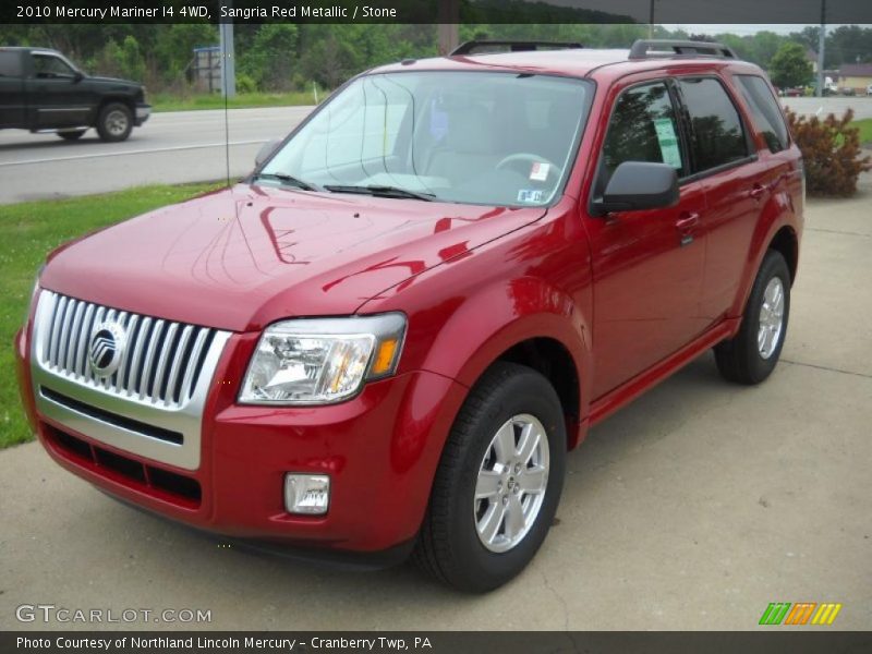 Sangria Red Metallic / Stone 2010 Mercury Mariner I4 4WD