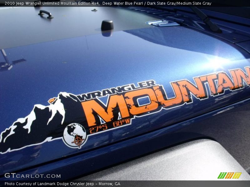 Deep Water Blue Pearl / Dark Slate Gray/Medium Slate Gray 2010 Jeep Wrangler Unlimited Mountain Edition 4x4