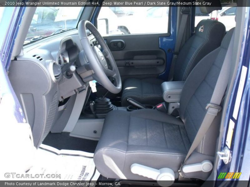 Deep Water Blue Pearl / Dark Slate Gray/Medium Slate Gray 2010 Jeep Wrangler Unlimited Mountain Edition 4x4