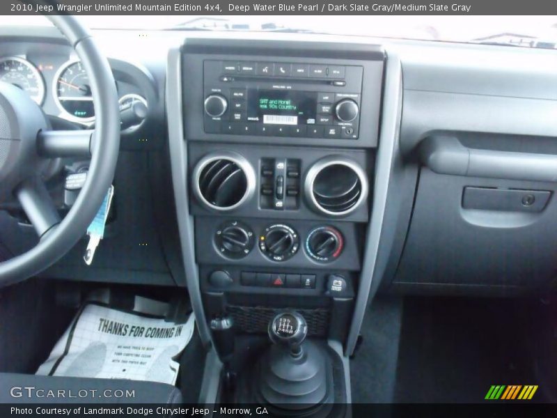 Deep Water Blue Pearl / Dark Slate Gray/Medium Slate Gray 2010 Jeep Wrangler Unlimited Mountain Edition 4x4