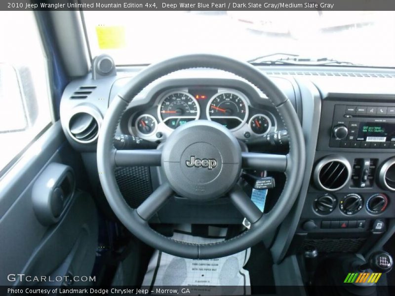 Deep Water Blue Pearl / Dark Slate Gray/Medium Slate Gray 2010 Jeep Wrangler Unlimited Mountain Edition 4x4