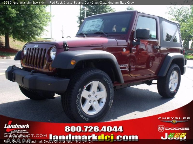 Red Rock Crystal Pearl / Dark Slate Gray/Medium Slate Gray 2010 Jeep Wrangler Sport 4x4