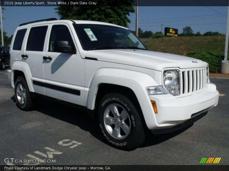 Stone White / Dark Slate Gray 2010 Jeep Liberty Sport