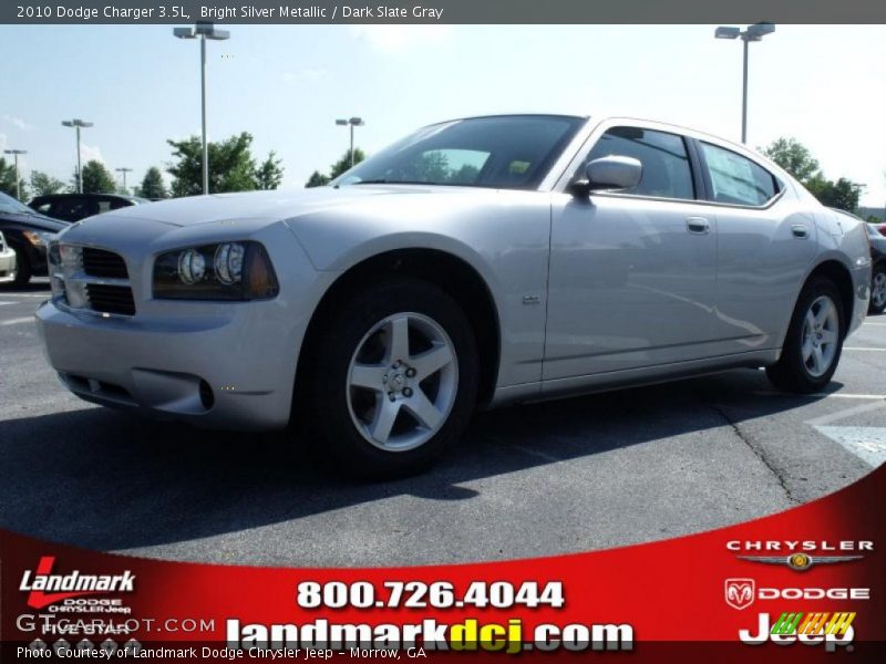 Bright Silver Metallic / Dark Slate Gray 2010 Dodge Charger 3.5L