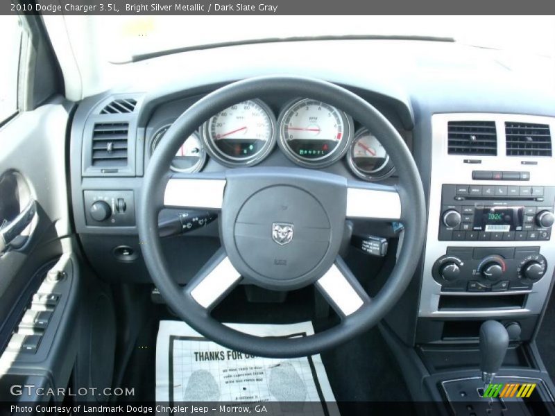 Bright Silver Metallic / Dark Slate Gray 2010 Dodge Charger 3.5L
