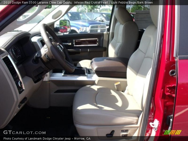 Inferno Red Crystal Pearl / Light Pebble Beige/Bark Brown 2010 Dodge Ram 3500 Laramie Crew Cab Dually