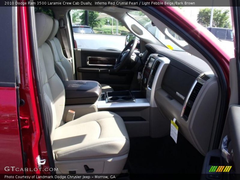 Inferno Red Crystal Pearl / Light Pebble Beige/Bark Brown 2010 Dodge Ram 3500 Laramie Crew Cab Dually