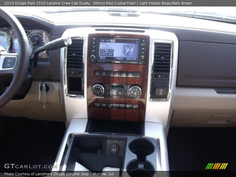 Inferno Red Crystal Pearl / Light Pebble Beige/Bark Brown 2010 Dodge Ram 3500 Laramie Crew Cab Dually