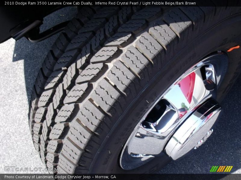 Inferno Red Crystal Pearl / Light Pebble Beige/Bark Brown 2010 Dodge Ram 3500 Laramie Crew Cab Dually