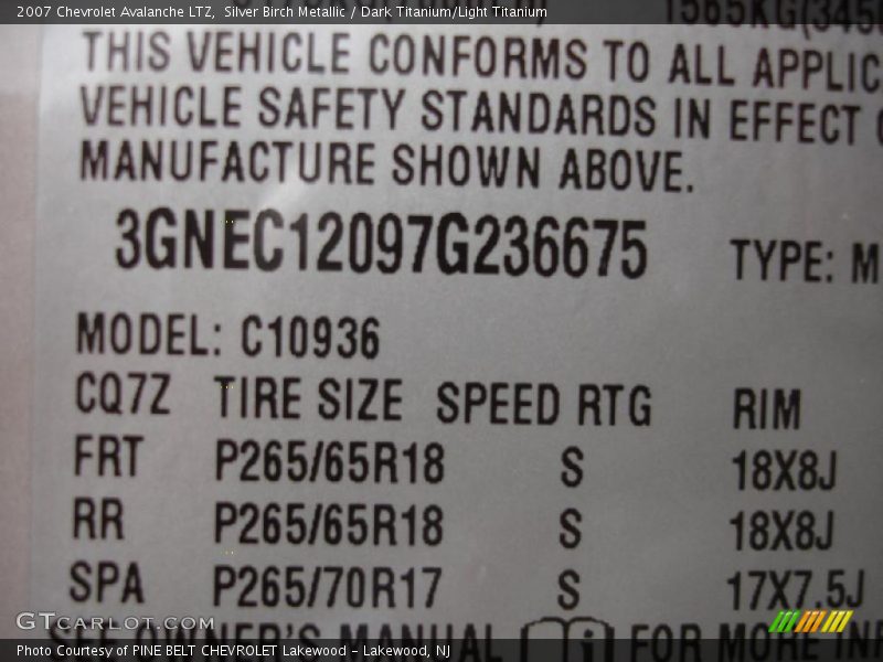 Silver Birch Metallic / Dark Titanium/Light Titanium 2007 Chevrolet Avalanche LTZ