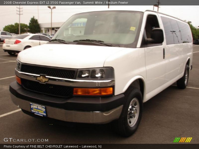 Summit White / Medium Pewter 2008 Chevrolet Express EXT LS 3500 Passenger Van