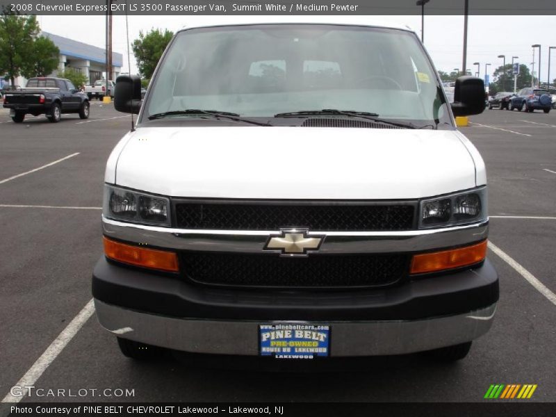 Summit White / Medium Pewter 2008 Chevrolet Express EXT LS 3500 Passenger Van
