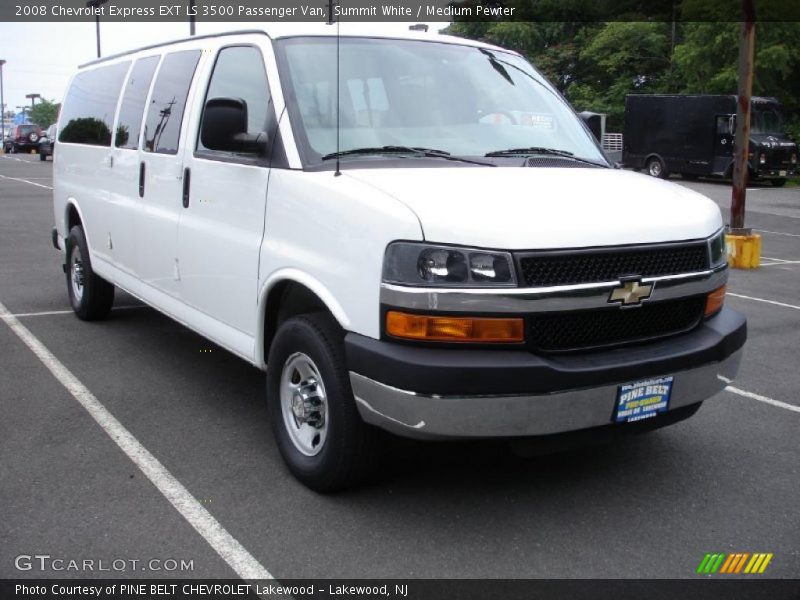 Summit White / Medium Pewter 2008 Chevrolet Express EXT LS 3500 Passenger Van