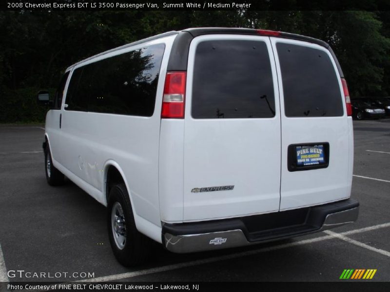 Summit White / Medium Pewter 2008 Chevrolet Express EXT LS 3500 Passenger Van