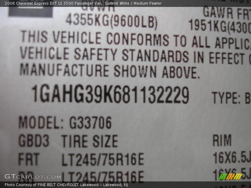 Summit White / Medium Pewter 2008 Chevrolet Express EXT LS 3500 Passenger Van