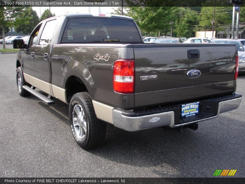 Dark Stone Metallic / Tan 2007 Ford F150 XLT SuperCrew 4x4