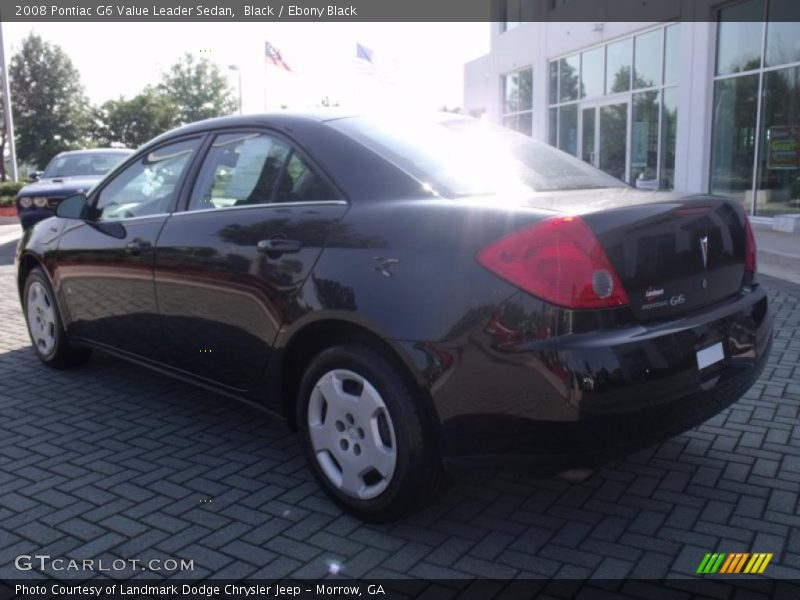 Black / Ebony Black 2008 Pontiac G6 Value Leader Sedan