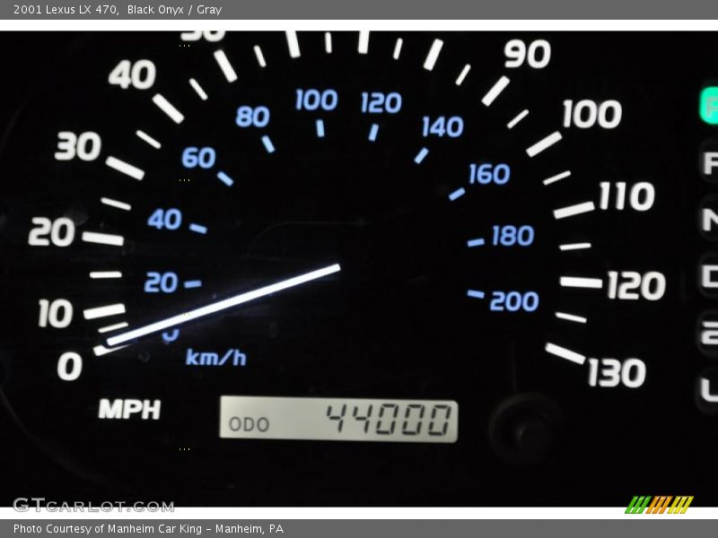 Black Onyx / Gray 2001 Lexus LX 470