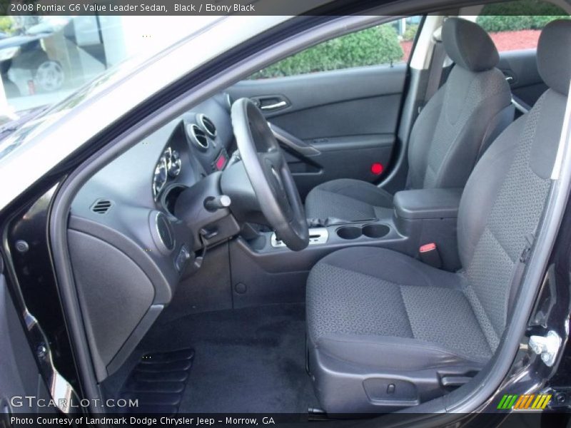 Black / Ebony Black 2008 Pontiac G6 Value Leader Sedan
