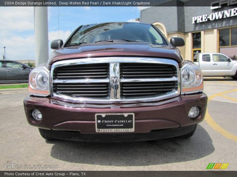 Deep Molten Red Pearl / Dark Khaki/Light Graystone 2004 Dodge Durango Limited